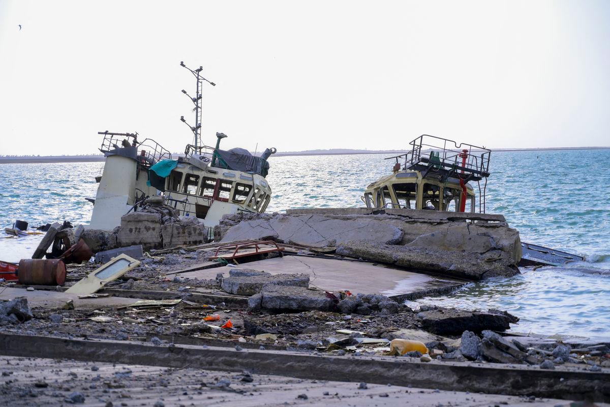 This picture shows destruction at the port in Yemen’s city of Hodeida after Israel’s military warplanes struck Yemen’s rebel-held positions, on May 6, 2025. Israel’s military said its warplanes struck Yemen’s rebel-held capital Sanaa on May 6, “fully disabling the airport”, the latest retaliation for a missile attack by the Iran-backed Huthis on Israel’s main airport.