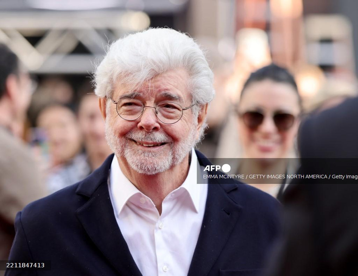 George Lucas attends the 2025 TCM Classic Film Festival Opening Night Screening of Star Wars: The Empire Strikes Back at TCL Chinese Theatre on April 24, 2025 in Hollywood, California. - Getty Images via AFP