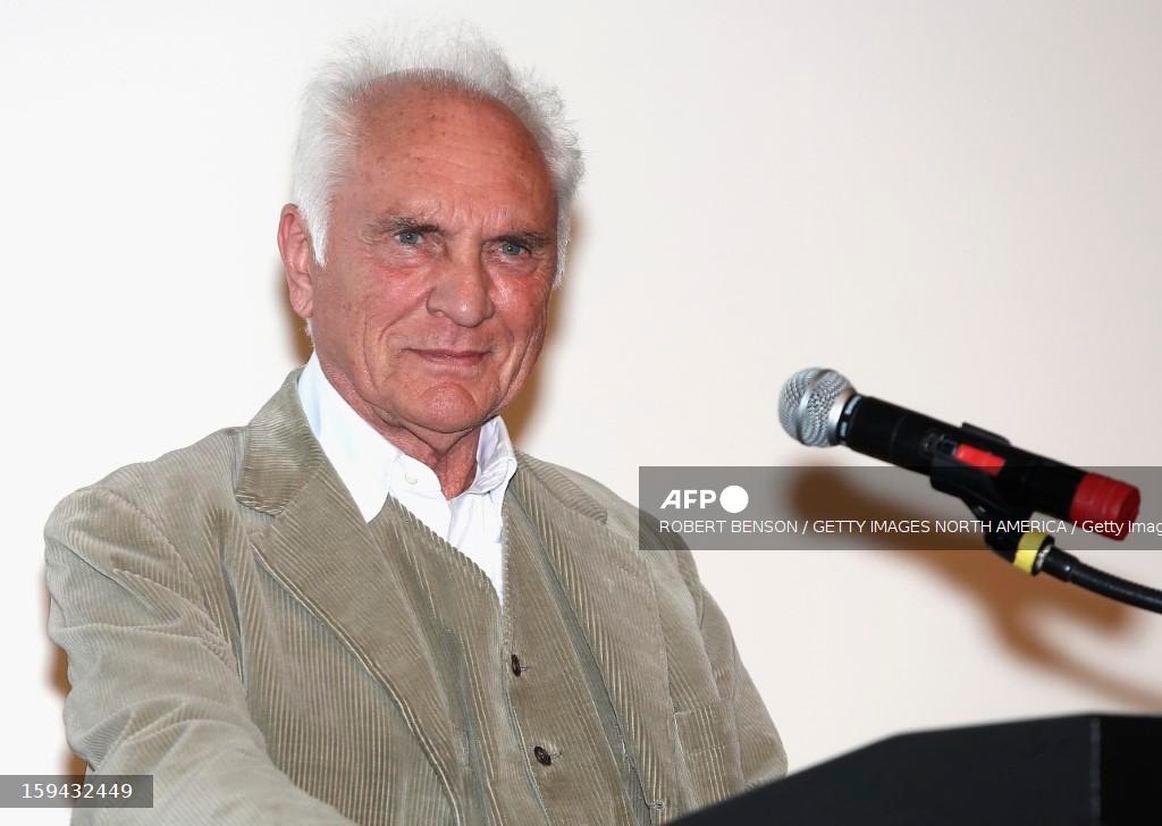 Terence Stamp speaks before the screening of the film “Unfinished Song” during the Closing Night Screening at the 24th Annual Palm Springs International Film Festival on January 13, 2013 in Palm Springs, California. (Photo by ROBERT BENSON / GETTY IMAGES NORTH AMERICA / Getty Images via AFP)