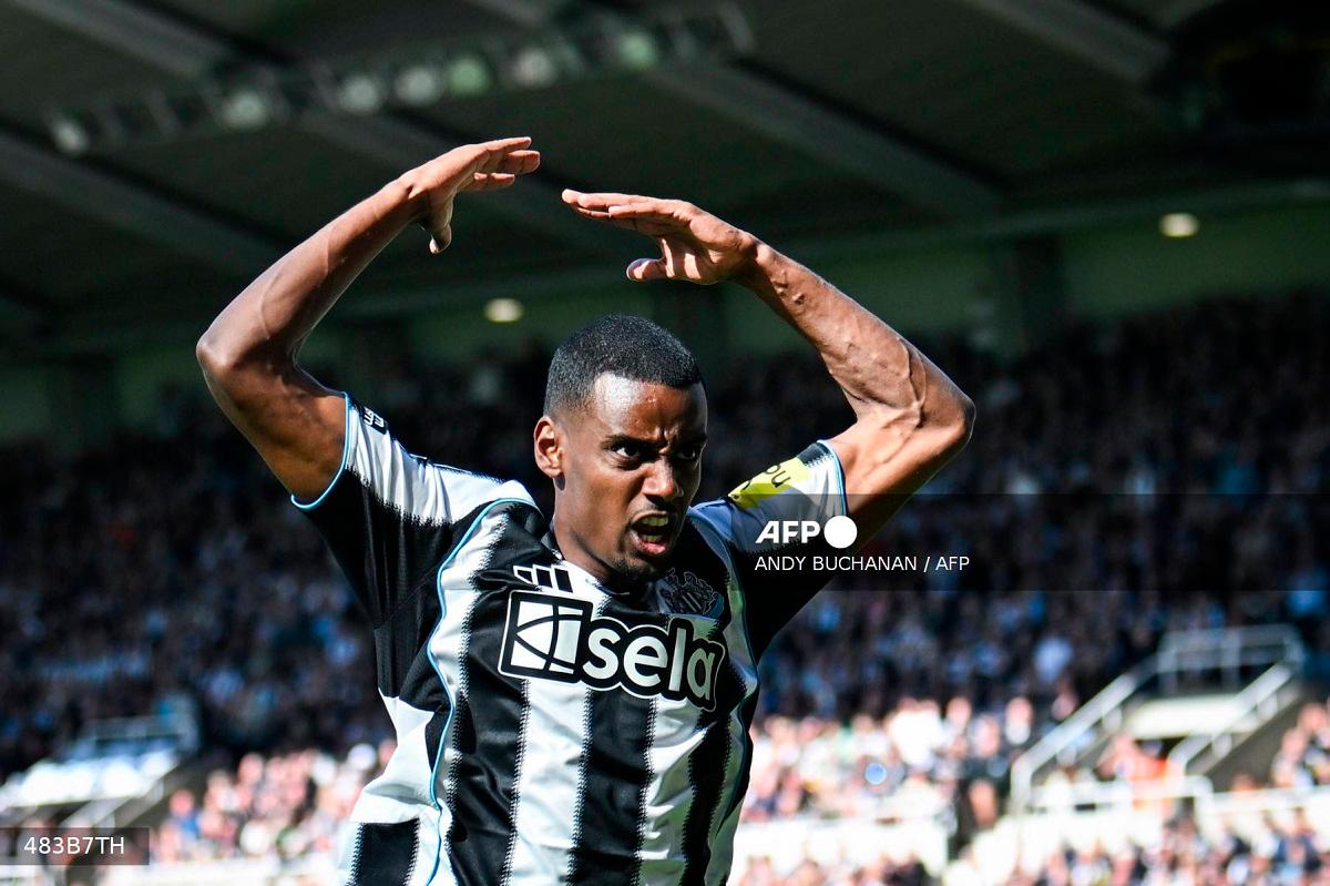 Newcastle United’s Swedish striker, Alexander Isak. - ANDY BUCHANAN / AFP