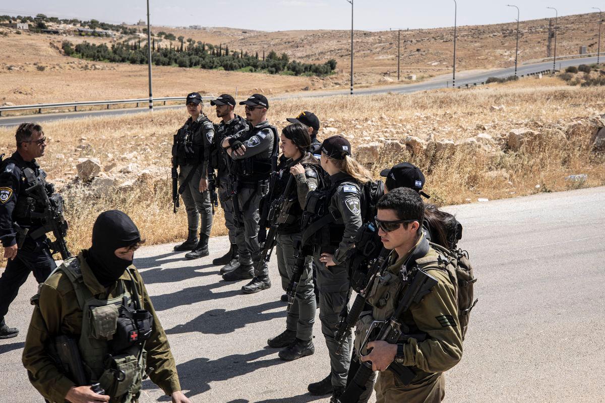 Israeli security forces. (Photo by JOHN WESSELS / AFP)