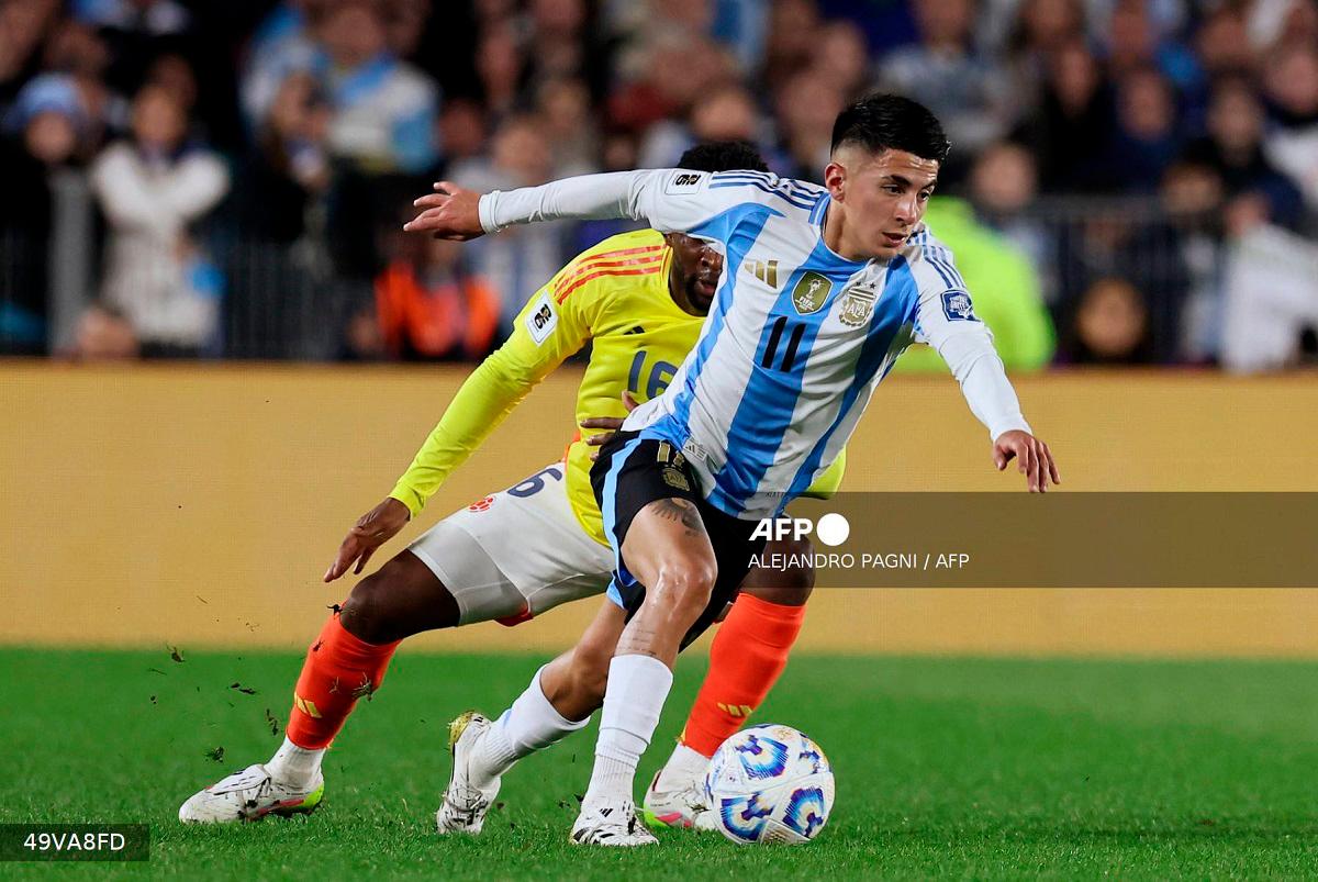 Argentina’s midfielder Thiago Almada. - ALEJANDRO PAGNI / AFP
