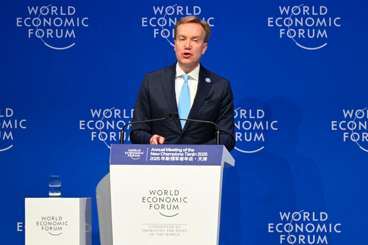 President and CEO of the World Economic Forum Borge Brende. - Jade Gao / AFP