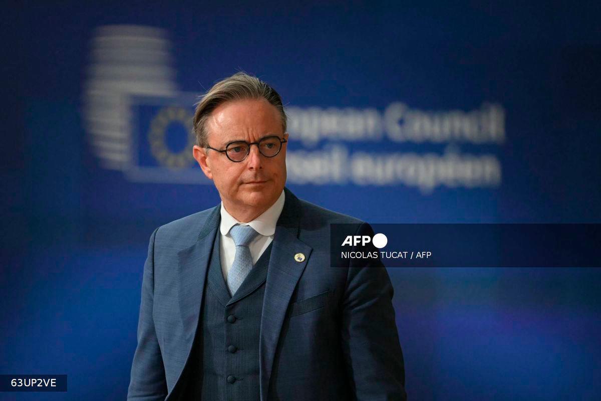 Belgium's Prime Minister Bart De Wever arrives to attend the European Council in Brussels on June 26, 2025. - AFP
