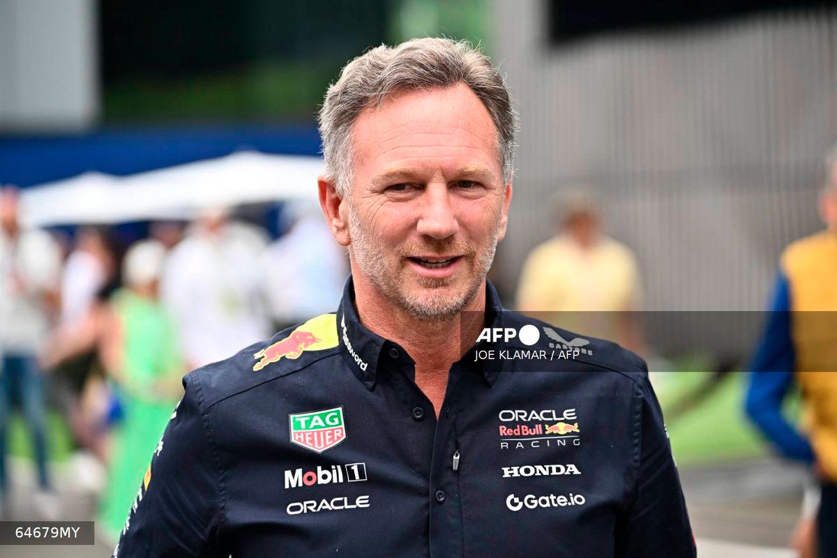 Red Bull Racing's British team principal and CEO Christian Horner reacts prior to the third practice session at the Red Bull Ring race track in Spielberg, Austria, on June 28, 2025, ahead of the Formula One Austrian Grand Prix. - AFP