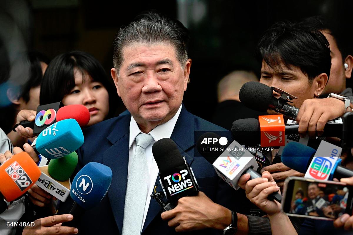 Thailand new acting Prime minister Phumtham Wechayachai speaks to media after a cabinet meeting at Government House in Bangkok on July 3, 2025. - AFPpix