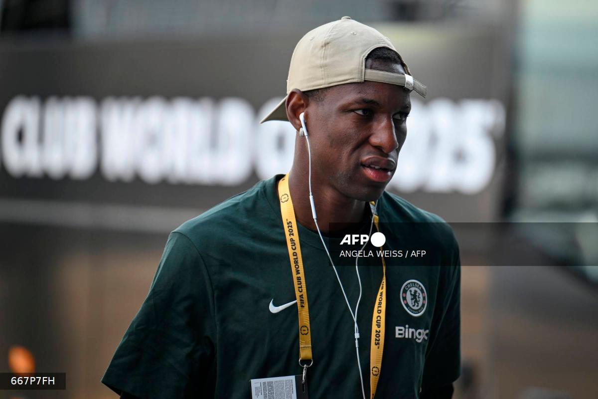 Chelsea’s Senegalese striker #15 Nicolas Jackson. - ANGELA WEISS / AFP