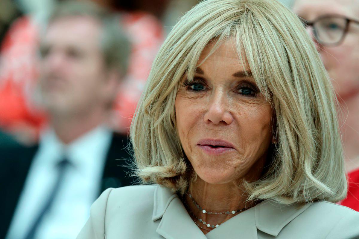 French President’s wife Brigitte Macron attends a ceremony during their visit to The British Museum in London on July 9, 2025, during the second day of a three-day state visit to Britain. (Photo by Ludovic MARIN / POOL / AFP)