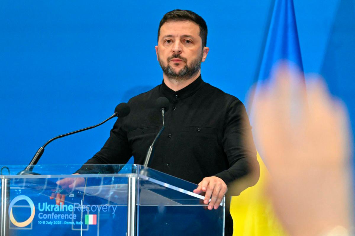 Ukraine’s President Volodymyr Zelensky - (Photo by Andreas SOLARO / AFP)