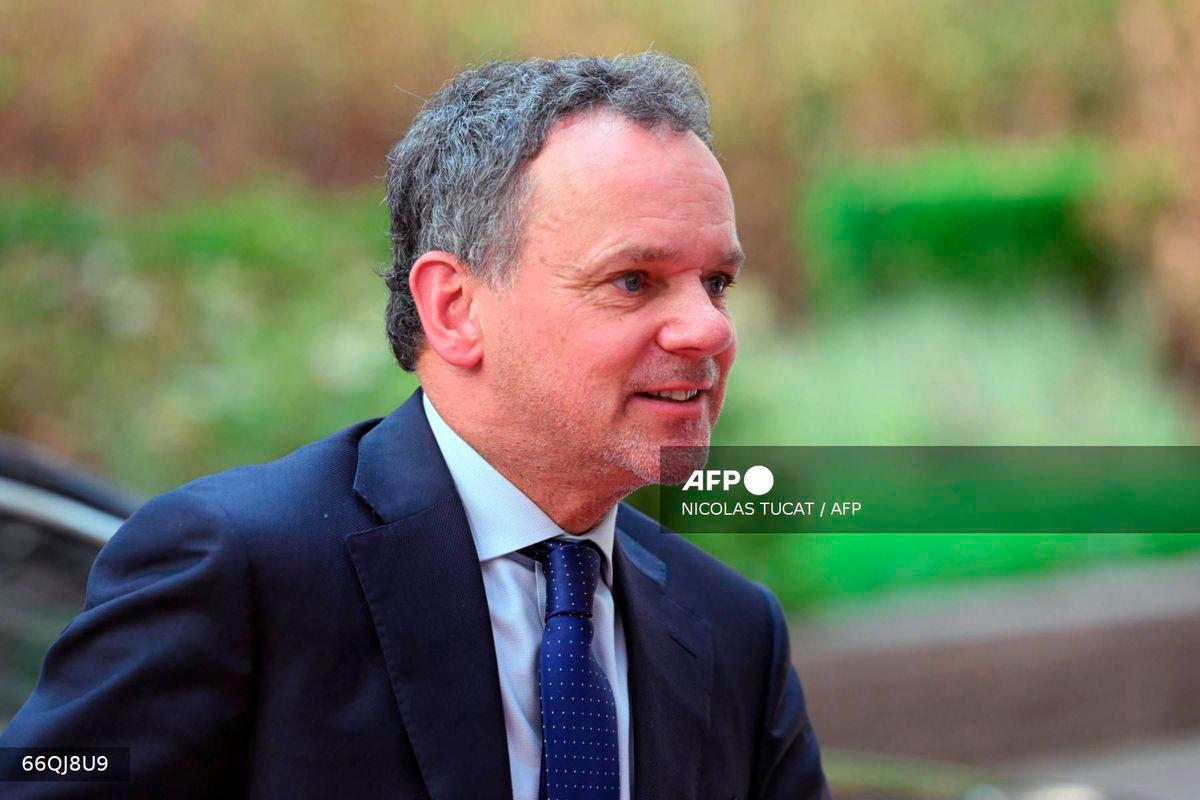 Netherlands' Foreign Minister Caspar Veldkamp arrives for the EU-Southern Neighbourhood Ministerial Meeting in Brussels on July 14, 2025. - AFP