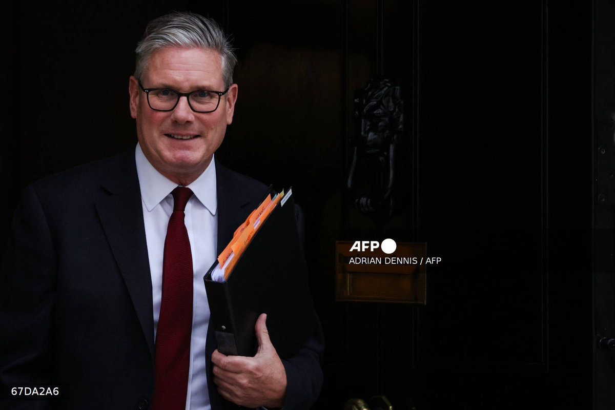 Britain's Prime Minister Keir Starmer leaves 10 Downing street, in central London, on July 21, 2025, to attend a Parliamentary Liaison Committee hearing. - AFP