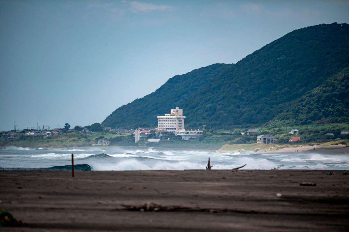 This general view shows Heisaura Beach in the city of Tateyama of Chiba Prefecture after the tsunami advisory was lifted on July 31, 2025. (Photo by Philip FONG / AFP)