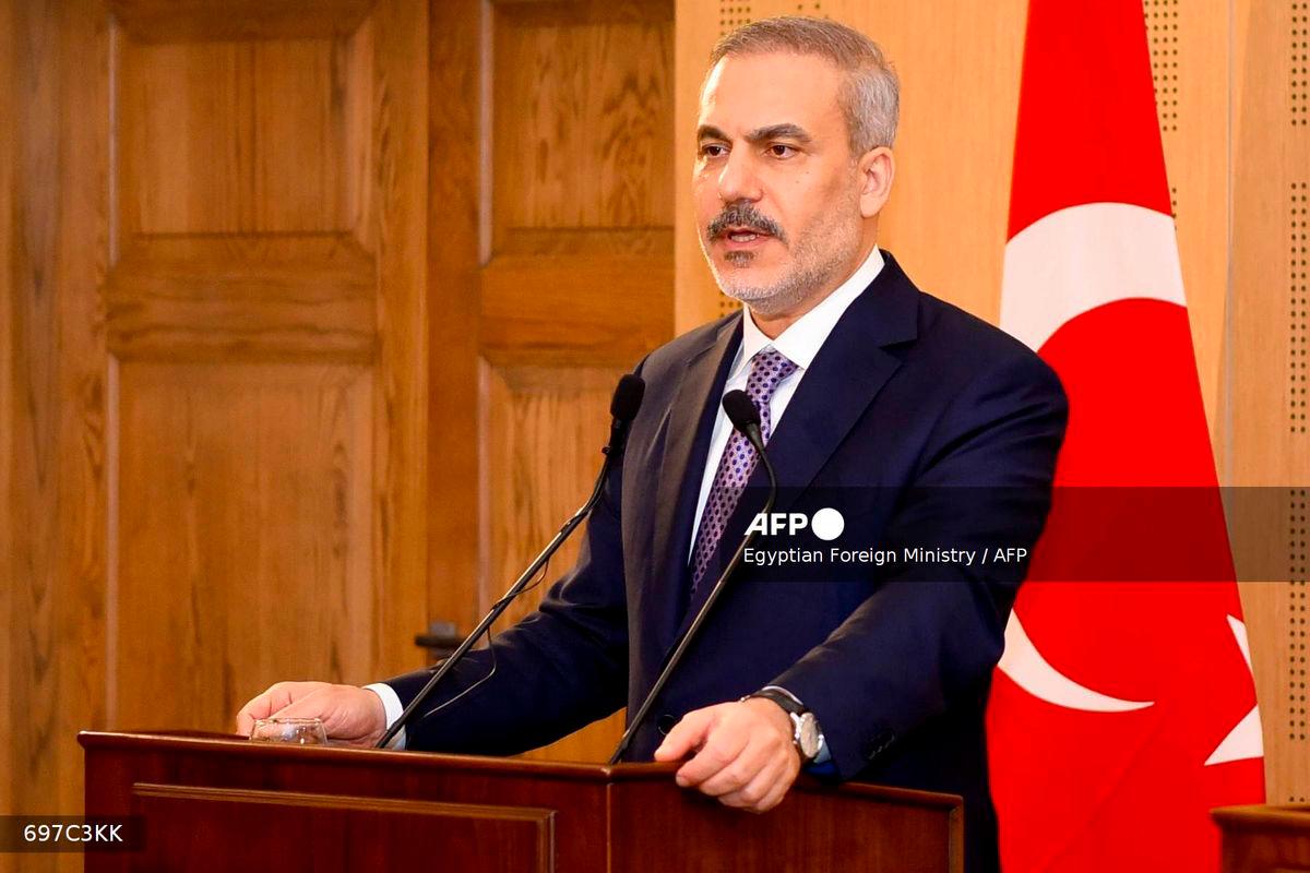 Turkey’s Foreign Minister Hakan Fidan - (Photo by Egyptian Foreign Ministry / AFP)