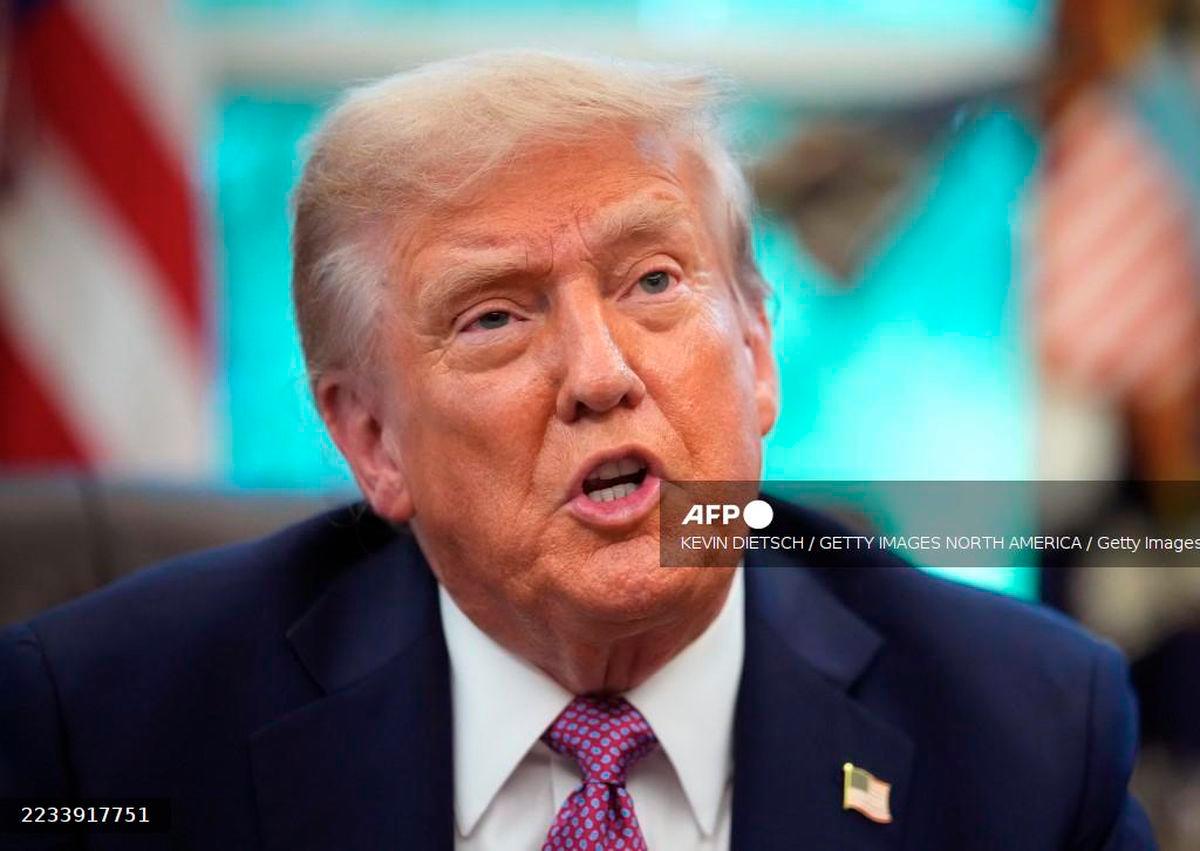 U.S. President Donald Trump speaks to members of the media as he signs executive orders during a press availability in the Oval Office of the White House on September 05, 2025 in Washington, DC. - Getty Images via AFP
