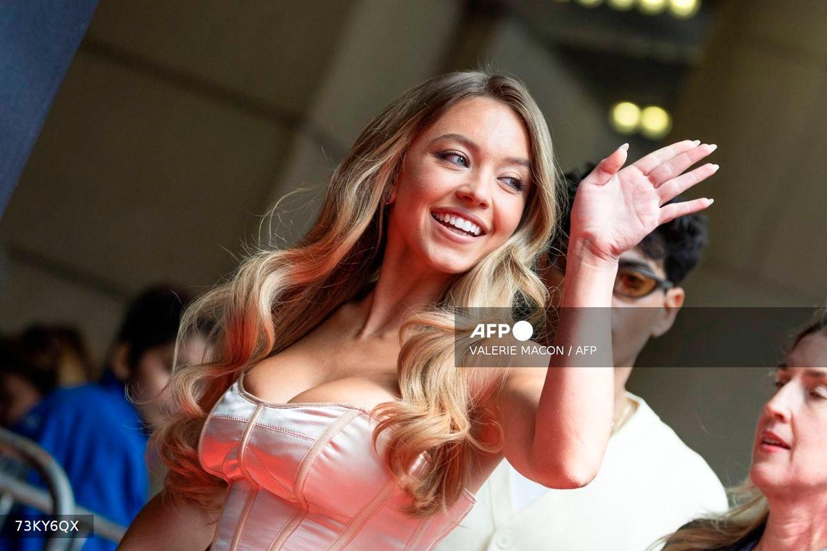 US actress Sydney Sweeney attends the special presentation of Christy at the Princess of Wales theater during the Toronto International Film Festival (TIFF) in Toronto, Ontario, Canada, on September 5, 2025. - AFP