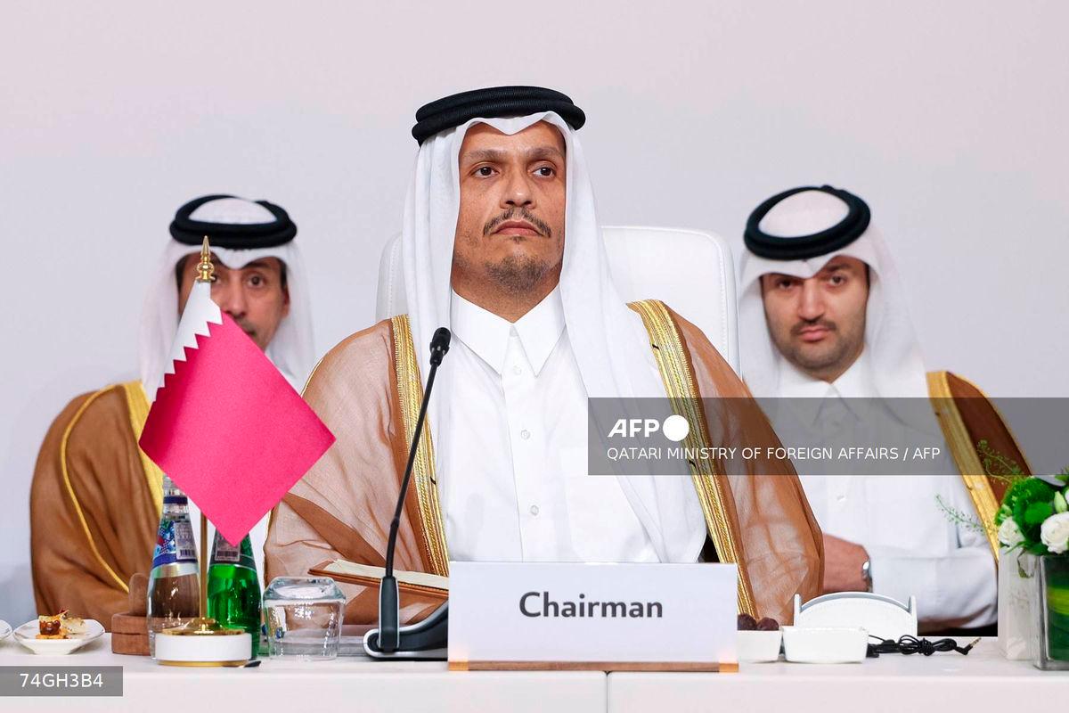This handout image provided by Qatar’s Ministry of Foreign Affairs shows Qatar’s Prime Minister and Foreign Minister Mohammed bin Abdulrahman Al-Thani chairing a preparatory meeting in Doha on September 14, 2025, ahead of an Arab Islamic summit. (Photo by QATARI MINISTRY OF FOREIGN AFFAIRS / AFP)