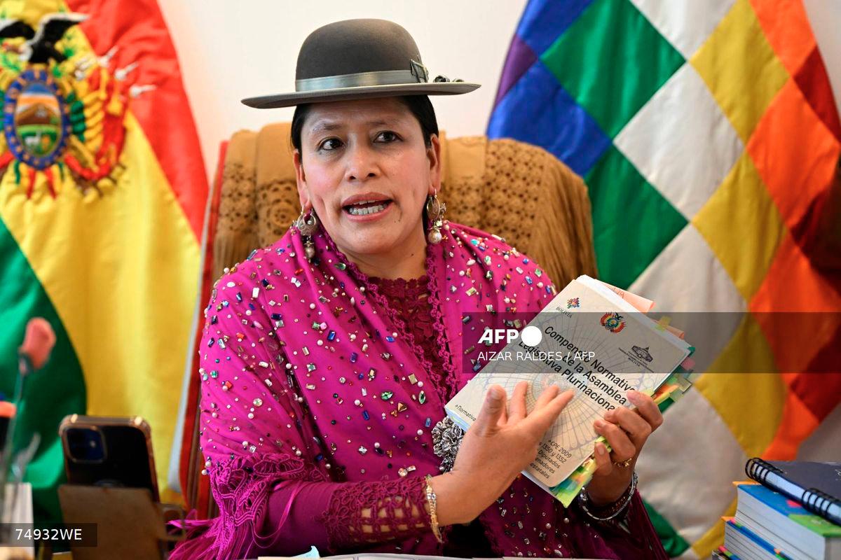 Bolivian Senator Virginia Velasco speaks during an interview with AFP in La Paz on September 3, 2025. - AFP