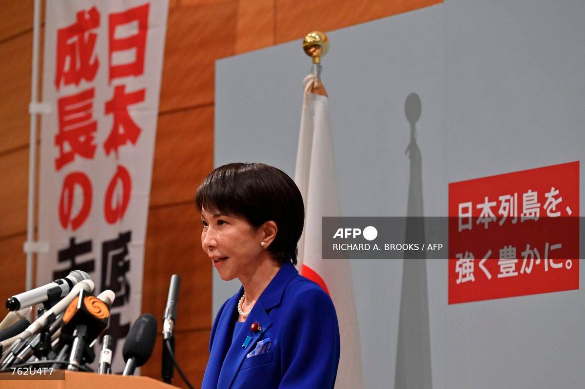 Japanese veteran Liberal Democratic Party (LDP) lawmaker Sanae Takaichi speaks to the media during a press conference in Tokyo on September 19, 2025. - AFP
