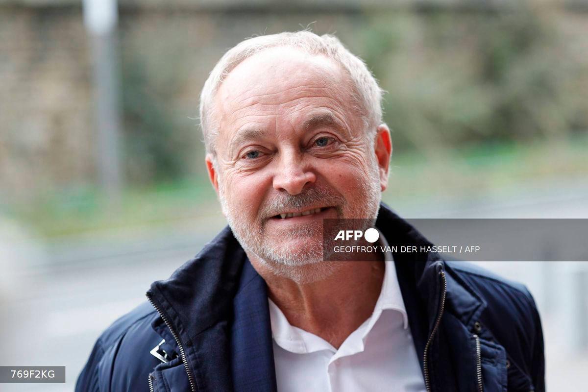 (FILES) French Senator Joel Guerriau leaves after facing French MP Sandrine Josso (not pictured) in court, against whom she lodged a complaint in 2023, accusing him of drugging her with a view to sexually assaulting her, at the Paris Courthouse in Paris on November 6, 2024. - AFP