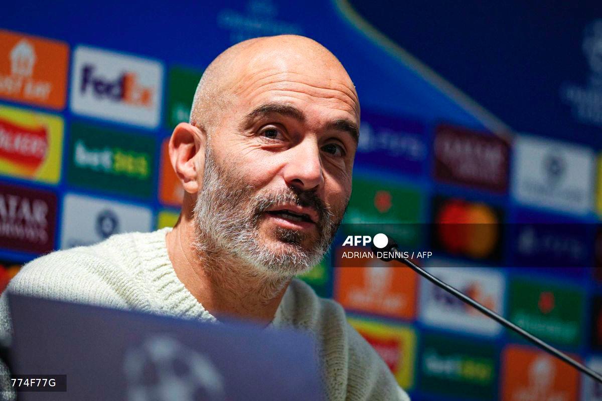 Chelsea's Italian head coach Enzo Maresca attends a press conference at Stamford Bridge in London on September 29, 2025, on the eve of their UEFA Champions League league phase football match against Benfica. - AFP