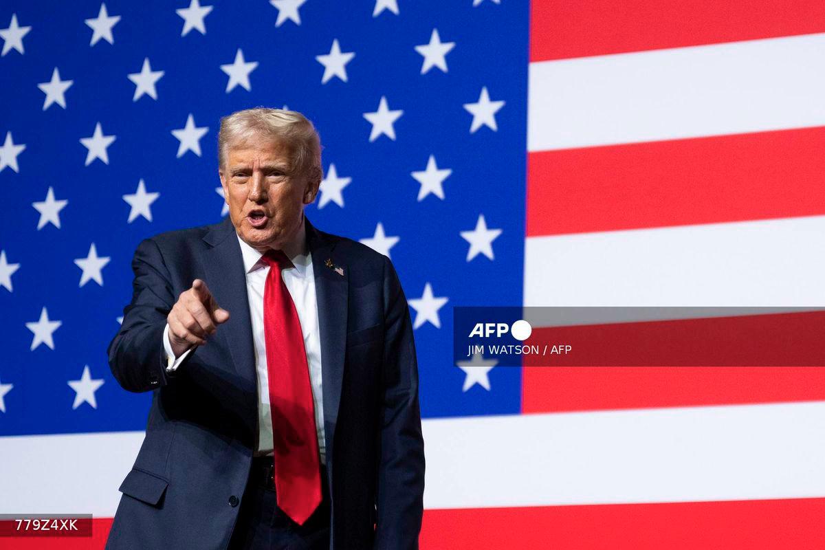 US President Donald Trump departs after addressing senior military officers gathered at Marine Corps Base Quantico in Quantico, Virginia, on September 30, 2025. - AFP