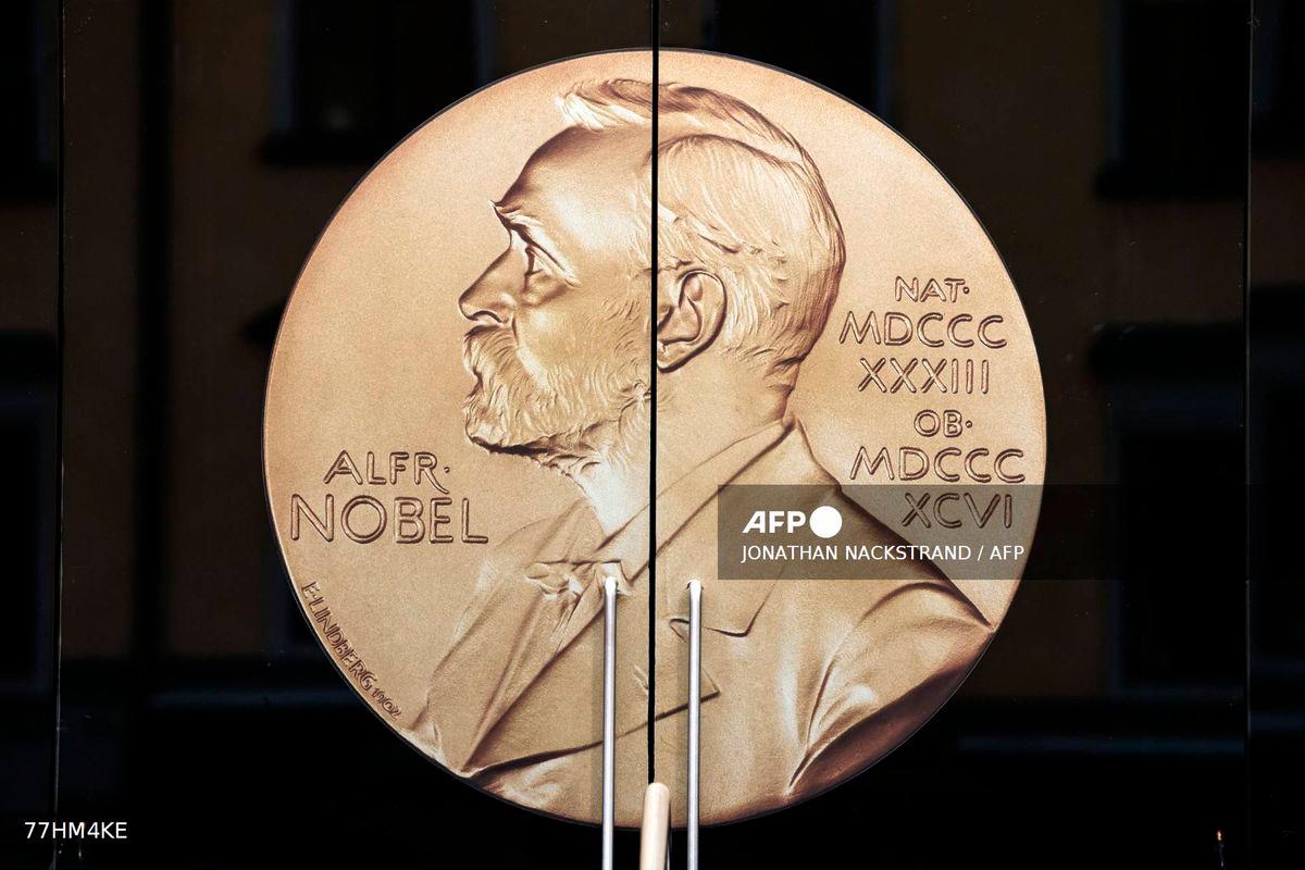 (FILES) The entrance of the Alfred Nobel Museum in Stockholm, Sweden is pictured on October 4, 2019. The Nobel Prize announcements will take place on October 6–13, 2025. - AFP