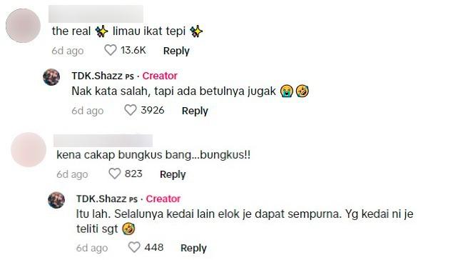 $!Screenshot of comments from @shazztodak/TikTok