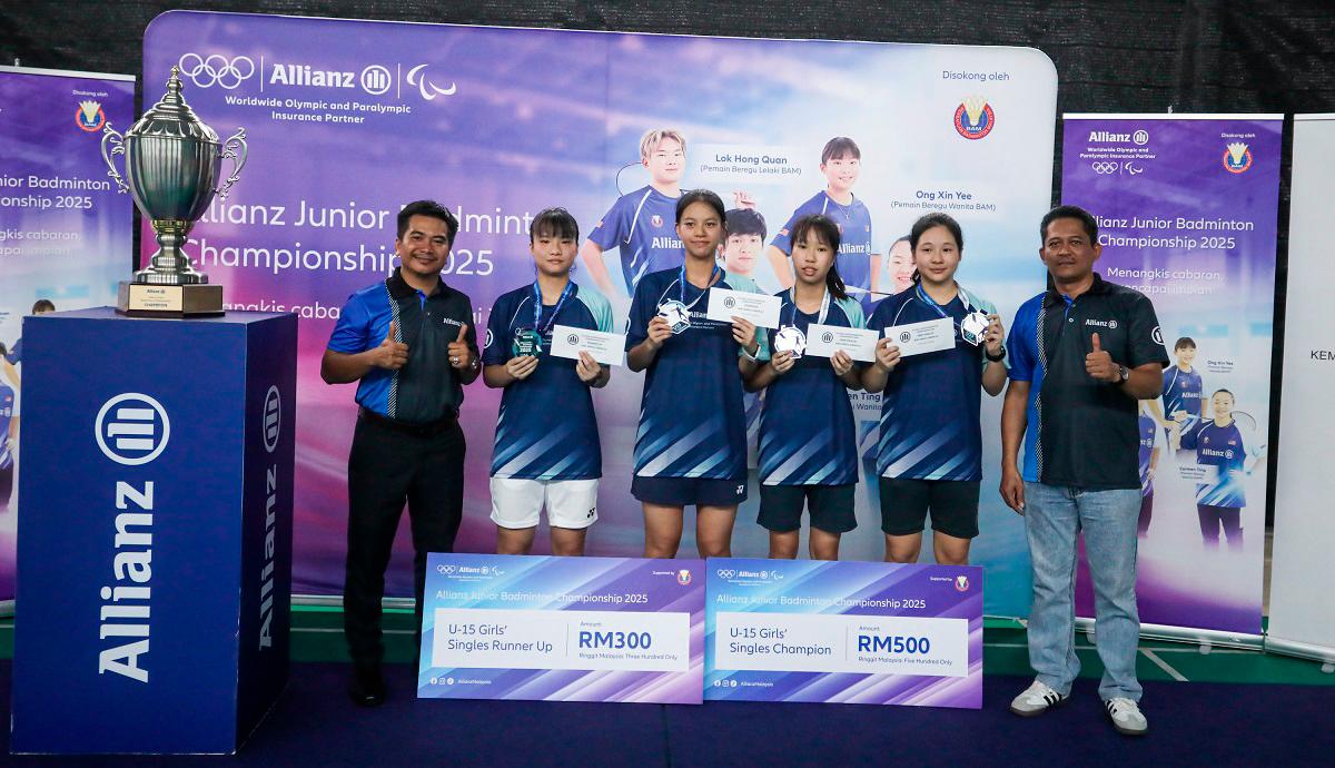 Winners of the AJBC 2025 qualifying round 2 U-15 girls’ singles and girls’ doubles.