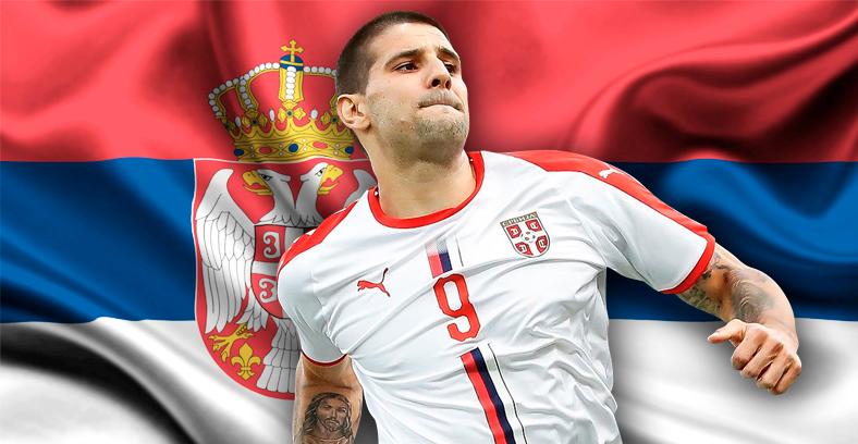 Serbia striker Aleksandar Mitrovic.