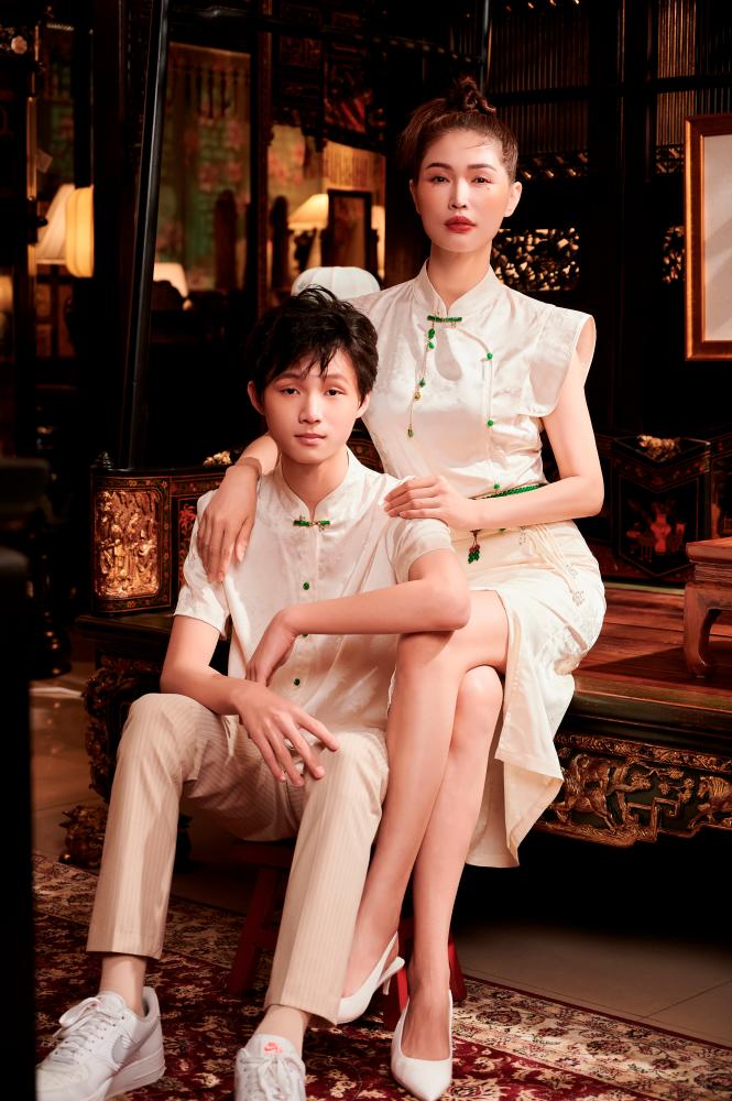 Chia and her son shooting for Maglifestyle’s Chinese New Year (CNY) campaign