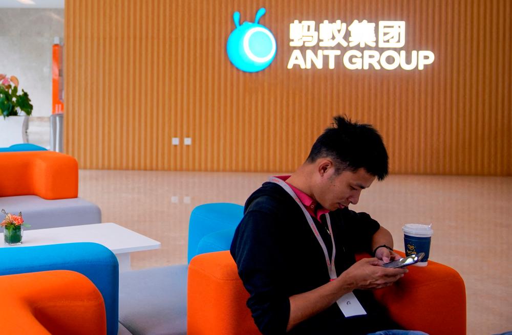 A logo of Ant Group is pictured at the headquarters of Ant Group, an affiliate of Alibaba, in Hangzhou, China. – Reuterspic