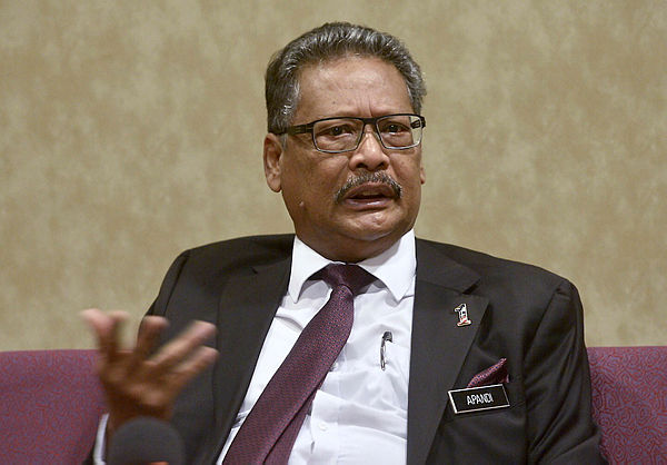 Former attorney-general Tan Sri Mohamed Apandi Ali. — Bernama