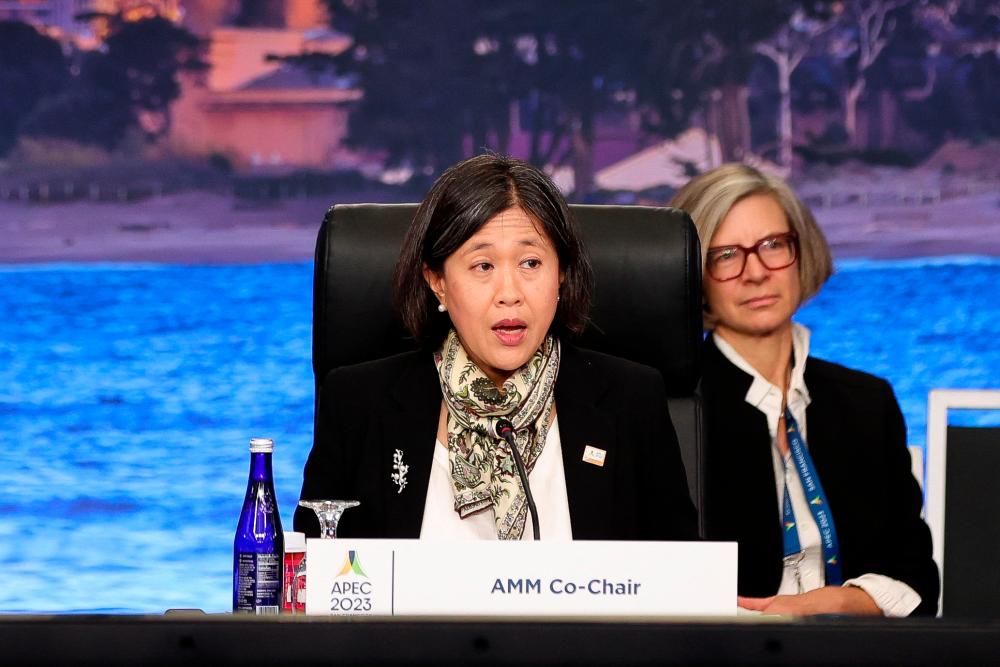 Tai speaking during an Apec Ministerial Meeting opening session in San Francisco on Wednesday. – Reuterspic