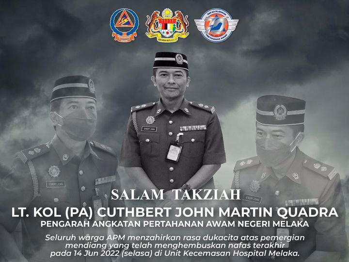 Malacca Civil Defence Force director dies after collapsing in office