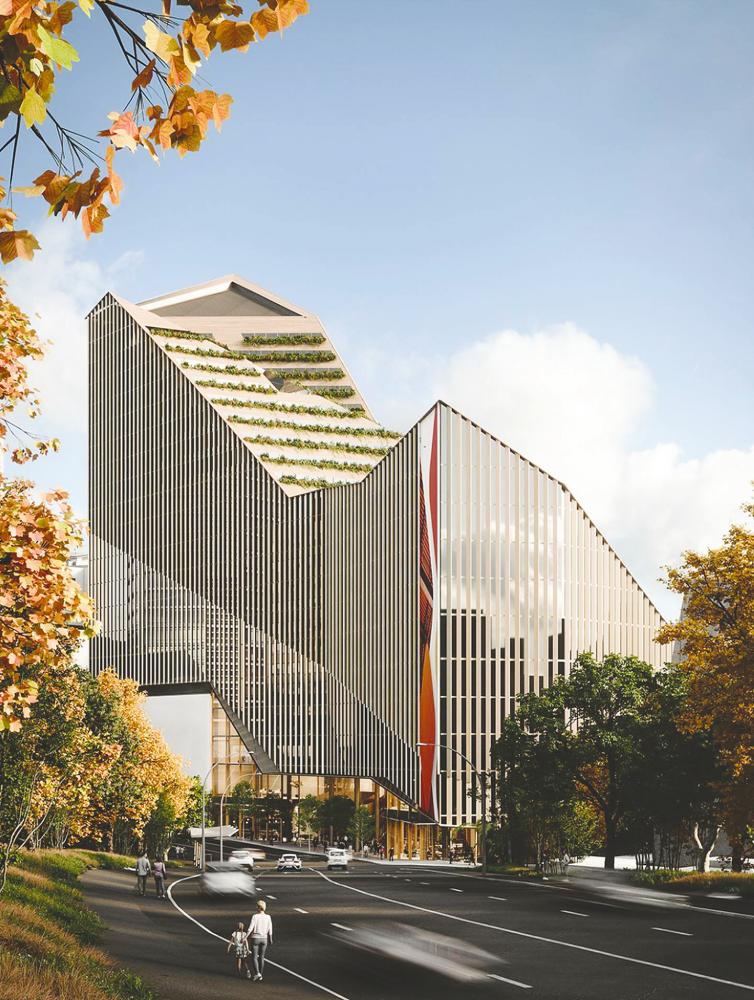 An artist’s impression of the proposed 21-storey high-rise building above Auckland’s Aotea Station.
