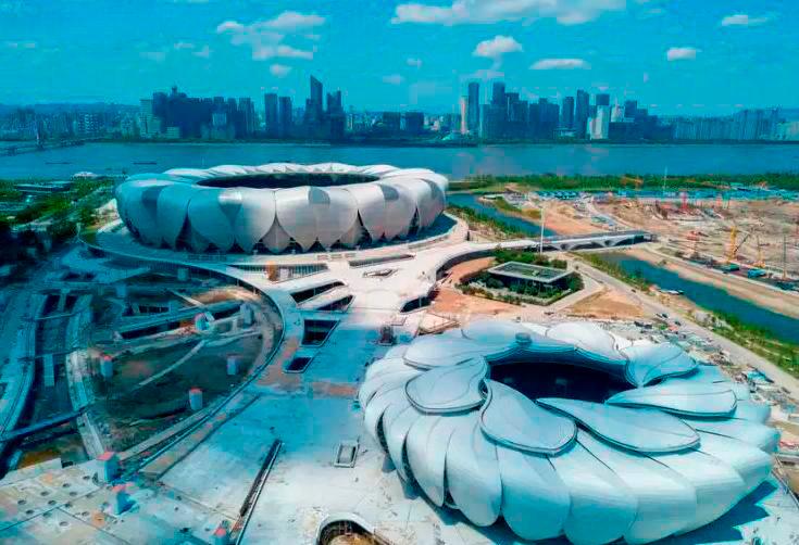 Hangzhou Olympic Sports Center Tennis Center and Hangzhou Olympic Sports Center Gymnasium. Facebook/19th Asian Games Hangzhou 2022