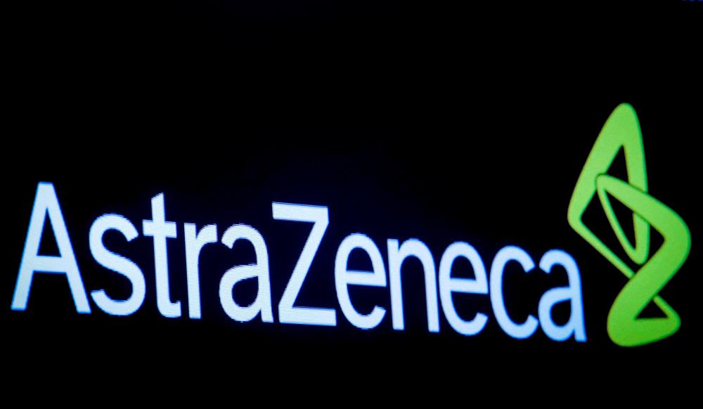File photo: The company logo for pharmaceutical company AstraZeneca is displayed on a screen on the floor at the New York Stock Exchange (NYSE) in New York, U.S., April 8, 2019. REUTERSpix