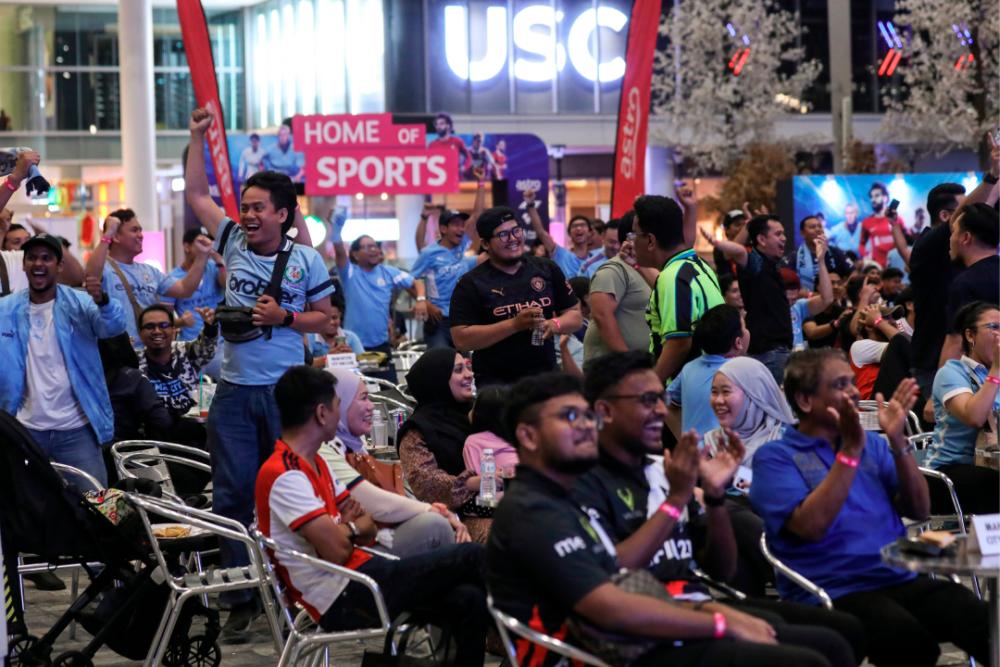 $!Fans during the Astro Charity Shield viewing party.