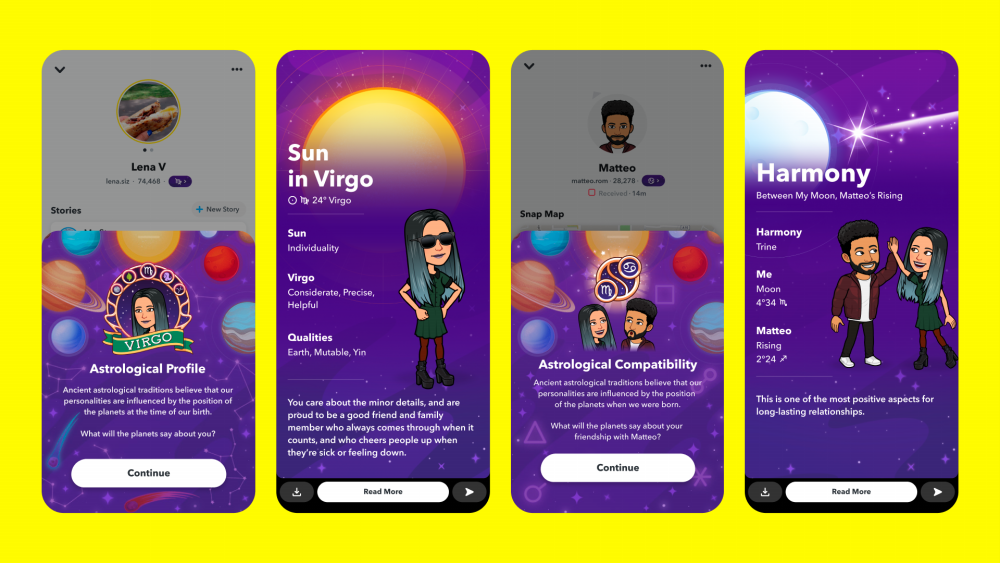 Go beyond the daily horoscope with Snapchat’s new Astrological features