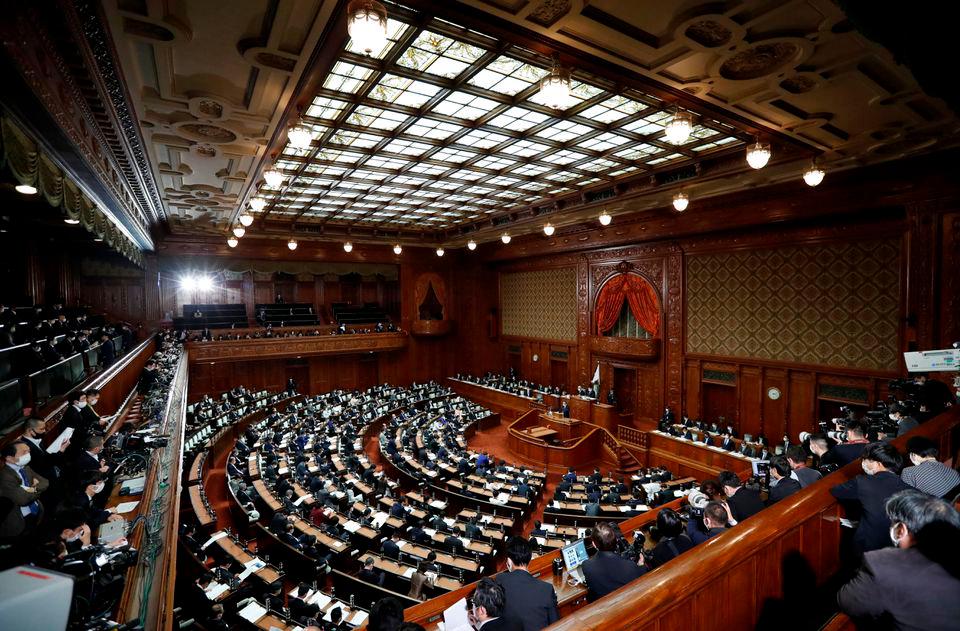 Lower House parliamentary session in Tokyo, Japan January 18, 2021. REUTERSPIX