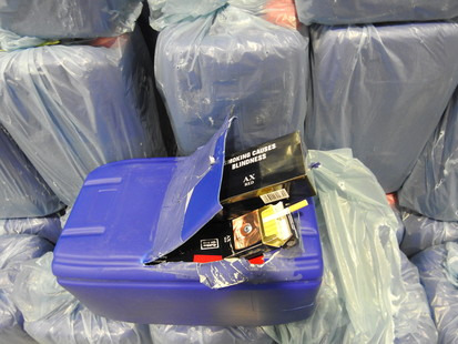 The cigarettes seized in the raid. Photo from the Australian Border Force.