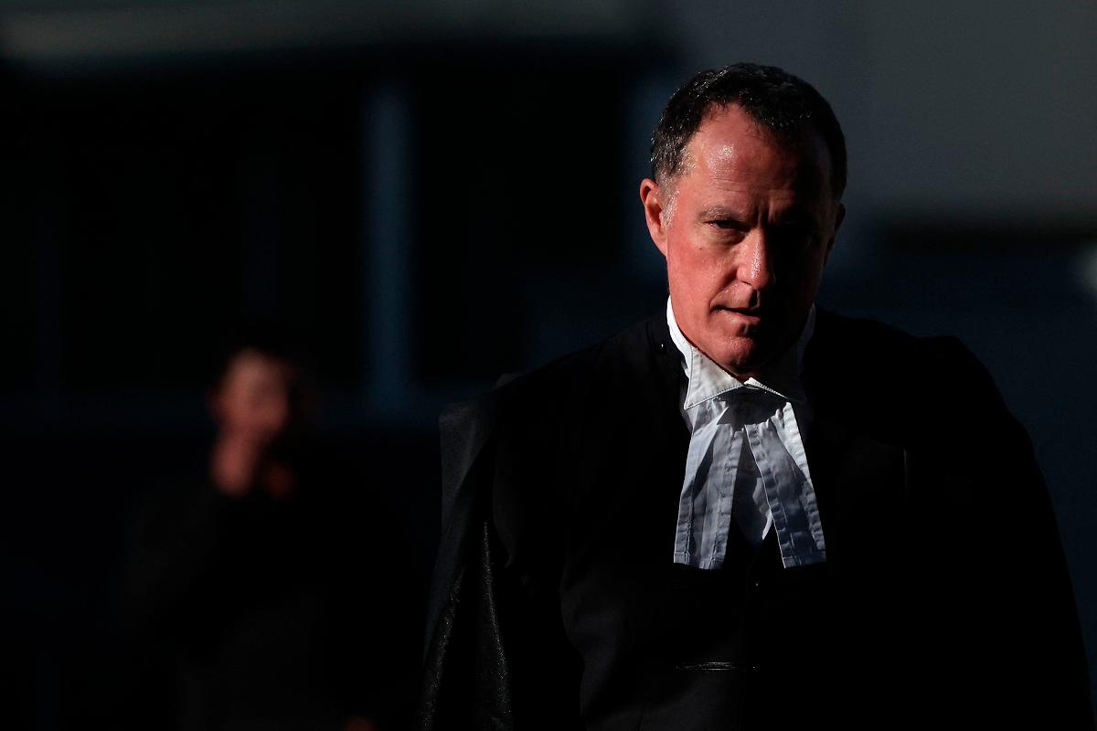 Barrister Colin Mandy SC arrives at Latrobe Valley Magistrates’ Court where Erin Patterson is due to attend her trial in Morwell on June 30, 2025. - AFPpix