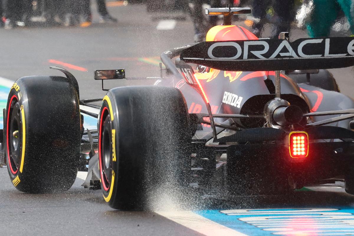 Red Bull Racing’s Dutch driver Max Verstappen drives after making a pit stop during the Formula One Belgian Grand Prix at the Spa-Francorchamps circuit in Spa, on July 27, 2025. Photo by YVES HERMAN / POOL / AFP