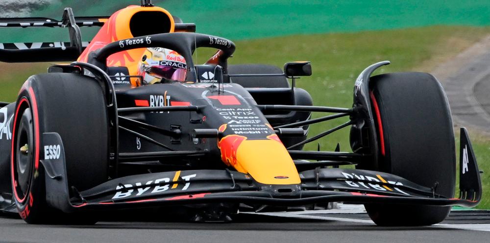 Red Bull Racing’s Dutch driver Max Verstappen drives during third practice ahead of the Formula One British Grand Prix at the Silverstone motor racing circuit in Silverstone, central England on July 2, 2022. AFPPIX