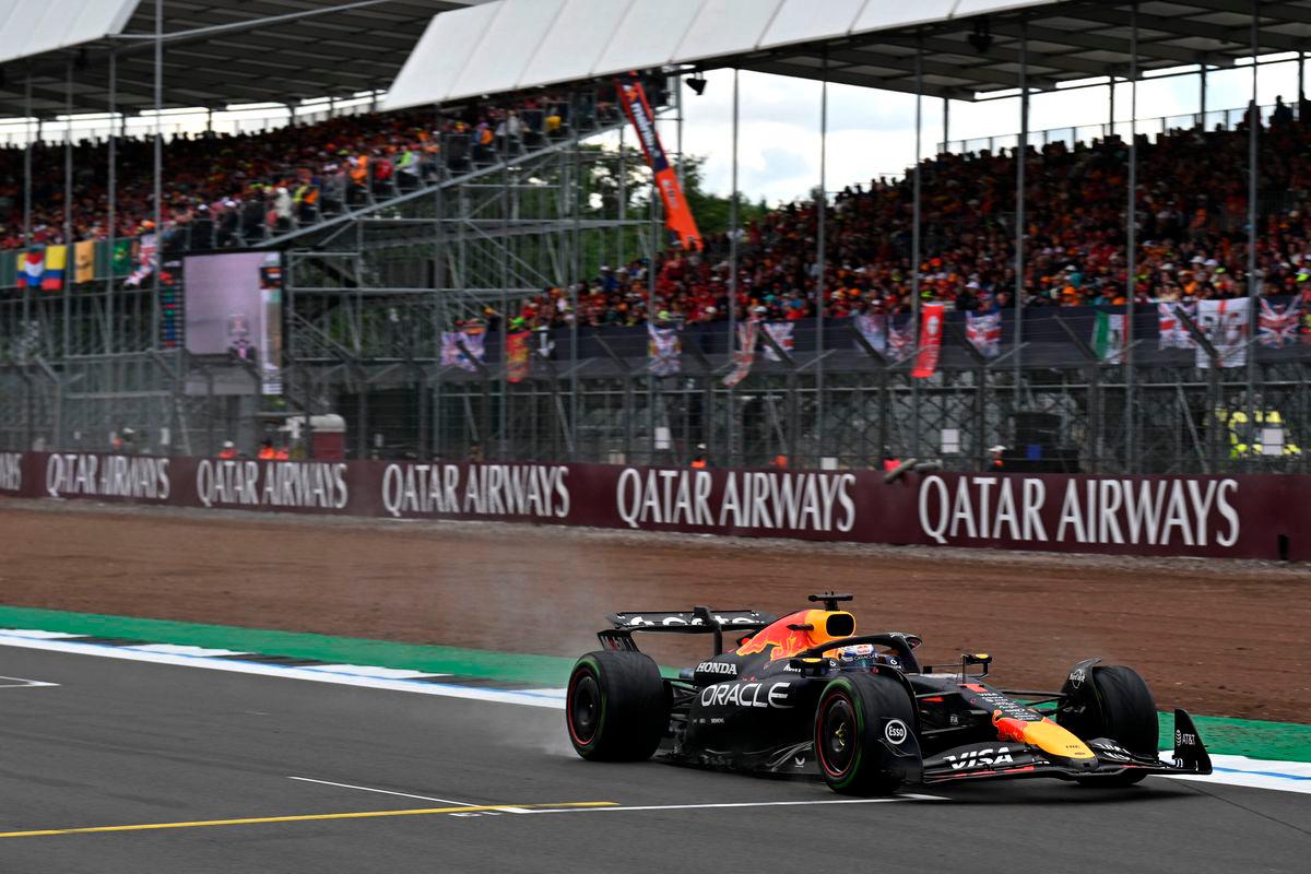 Red Bull Racing’s Dutch driver Max Verstappen drives during the Formula One British Grand Prix at the Silverstone motor racing circuit in Silverstone, central England, on July 6, 2025.- AFP