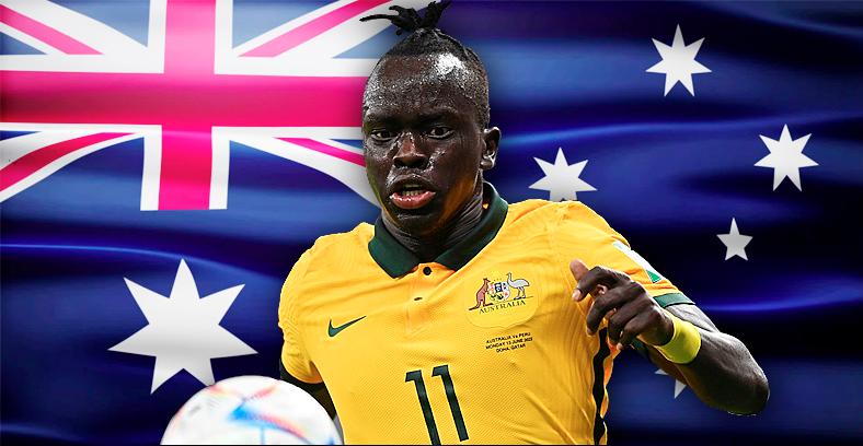 Australia midfielder Awer Mabil.