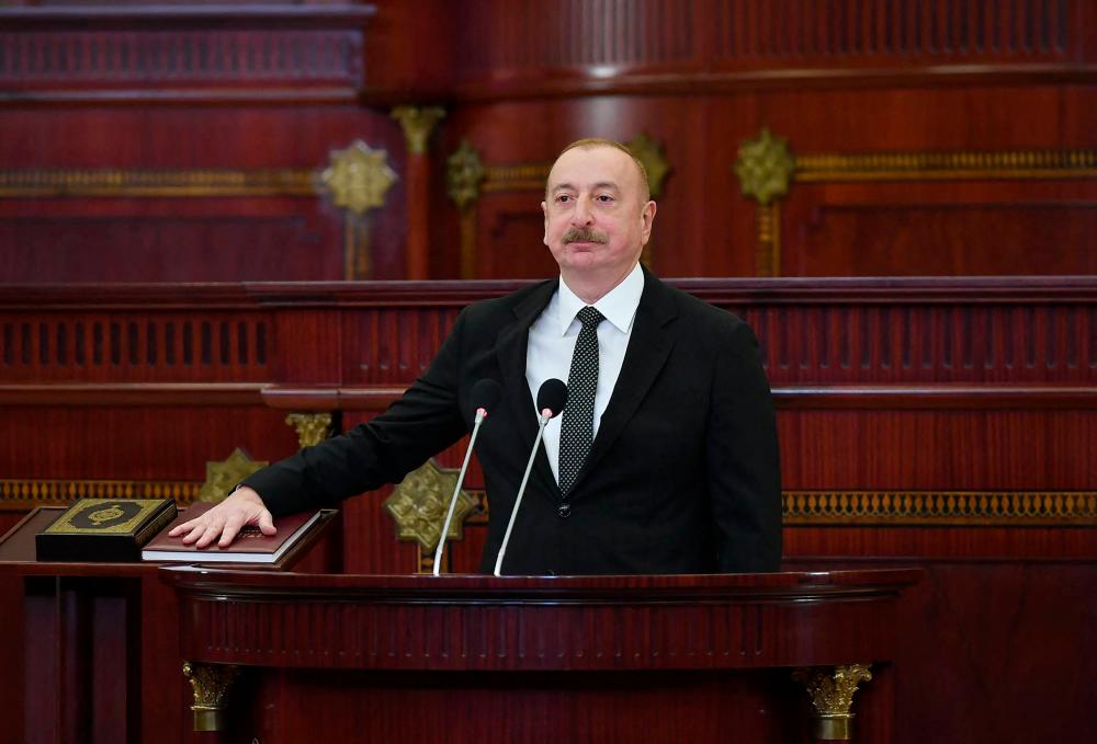 AFP PHOTO / Azerbaijani presidency / handout
