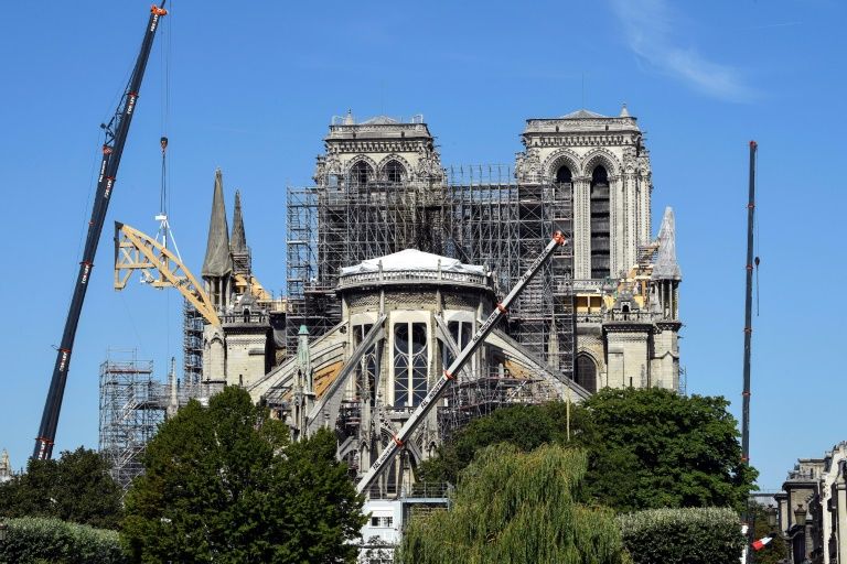 French officials have warned the Notre-Dame cathedral is still at risk of collapse. — AFP