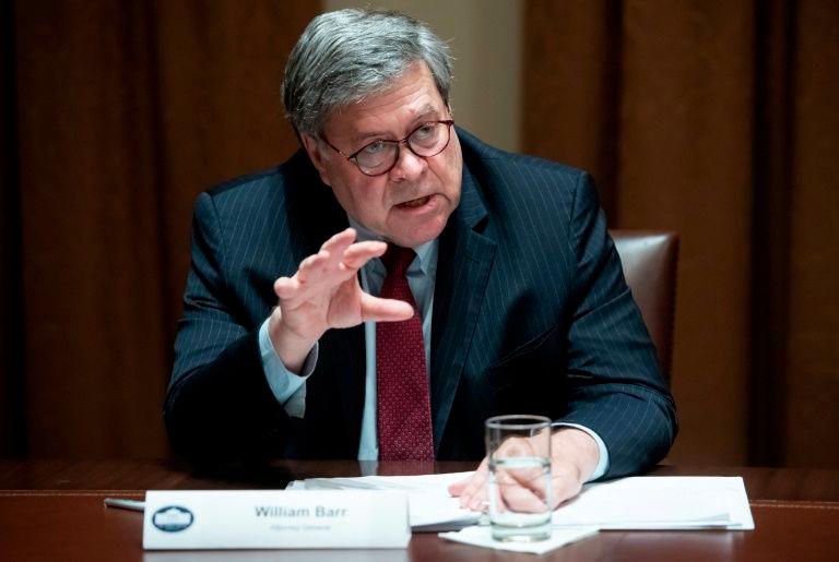 US Attorney General Bill Barr found himself in hot water after comments that coronavirus lockdowns were the “greatest intrusion” on American civil liberties “other than slavery”. — AFP