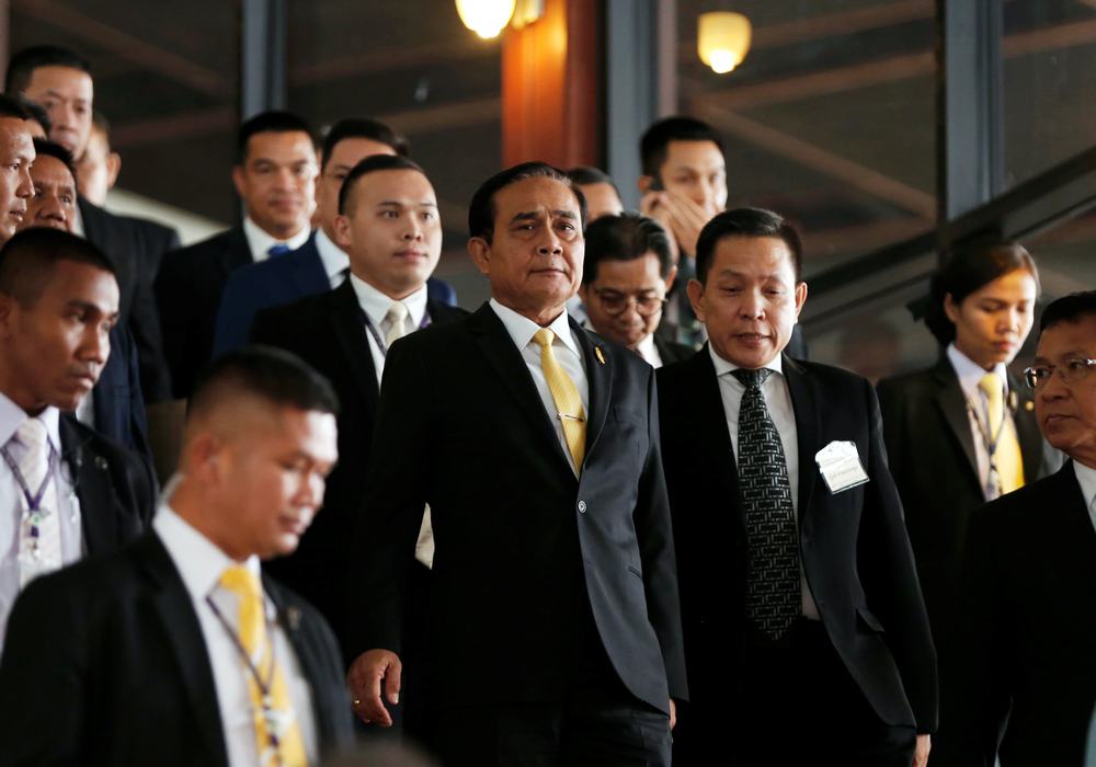 Thailand’s Prime Minister Prayut Chan-o-cha leaves the Army Club after a meeting with political parties in Bangkok Dec 7, 2018. — Reuters